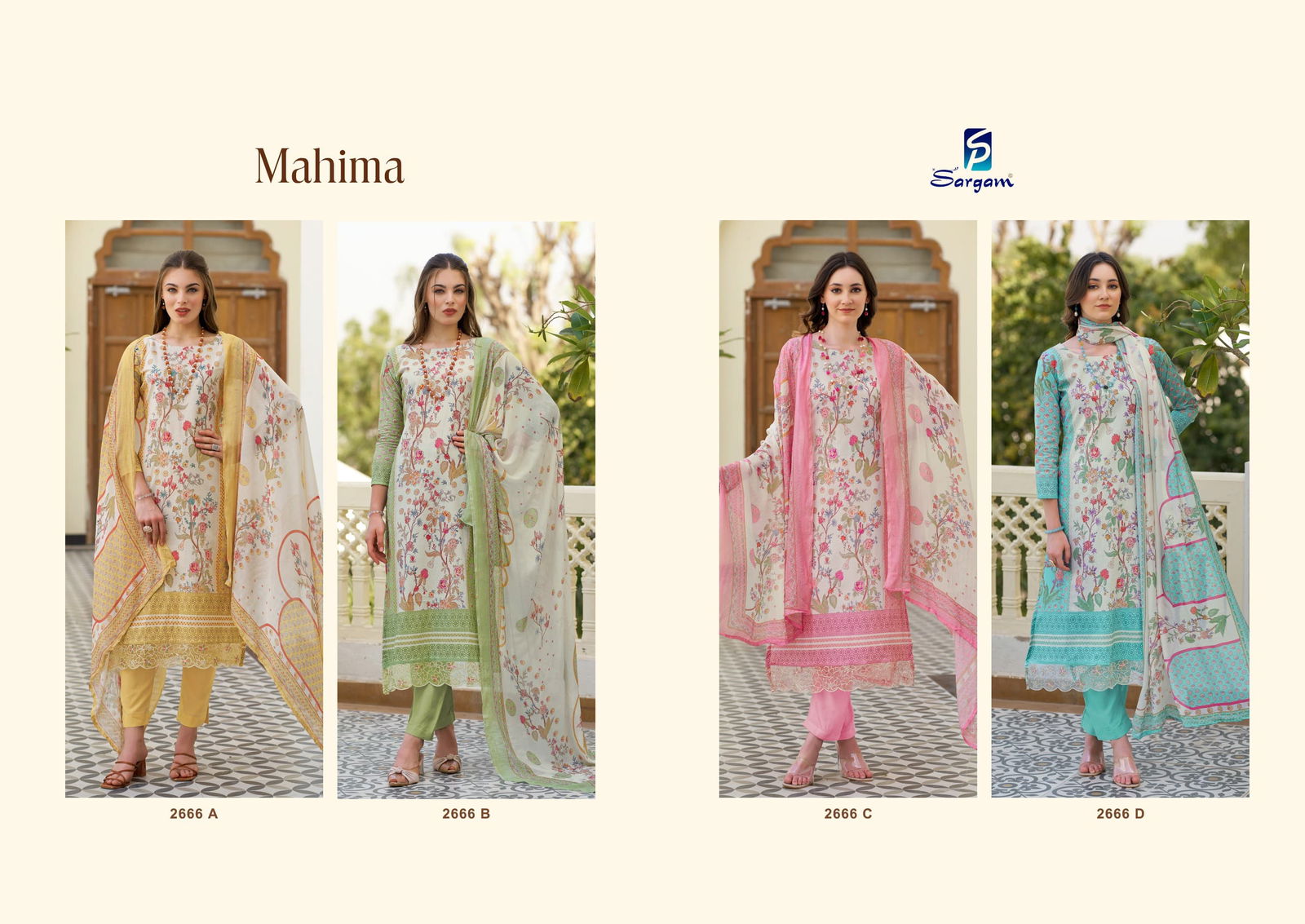 Mahima by Sargam Camrik Printed Designer Salwar Suit Exporters In India